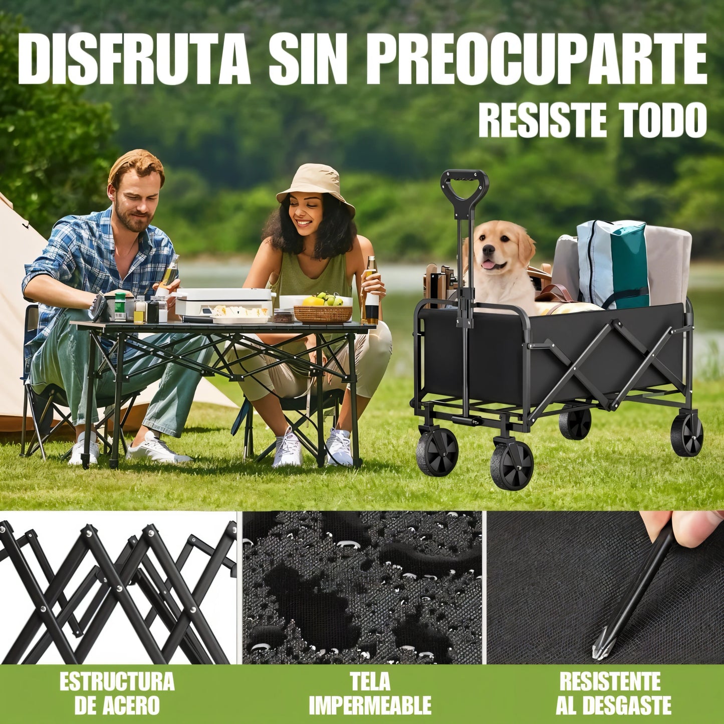 Carrito de Carga Plegable Multiusos