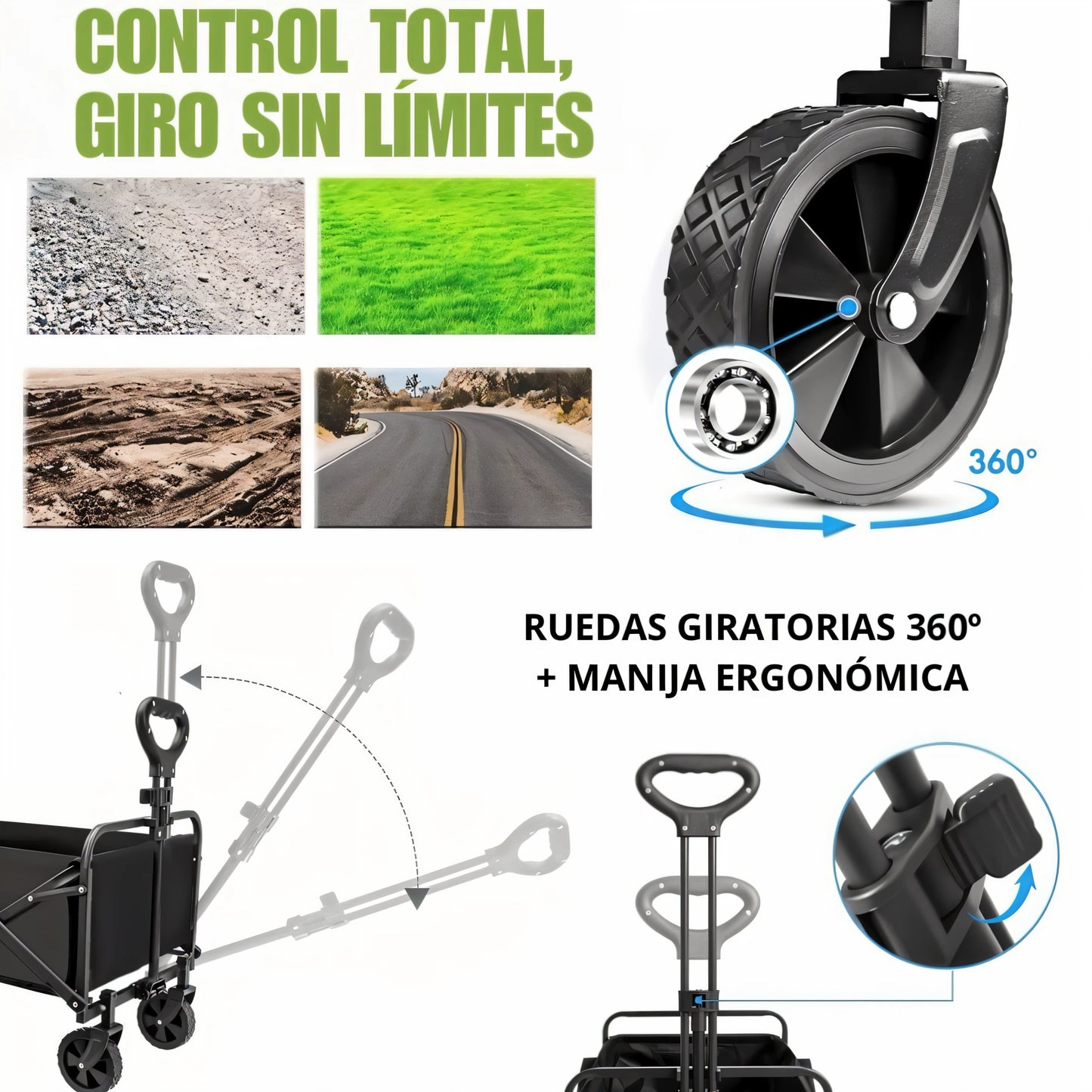 Carrito de Carga Plegable Multiusos