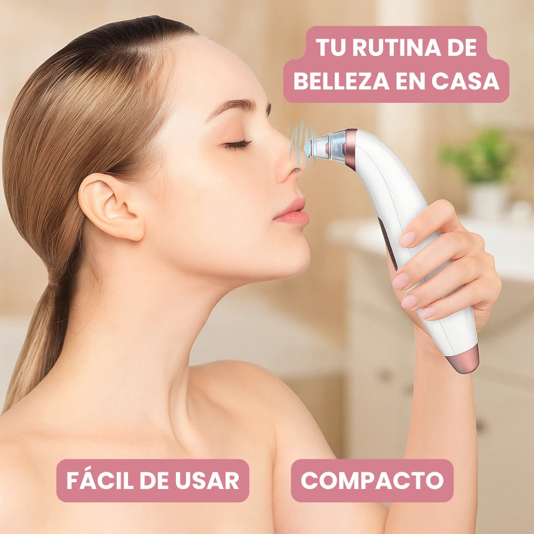 Extractor Eléctrico de Espinillas y Limpieza Facial Profesional + 4 Extractores Manuales