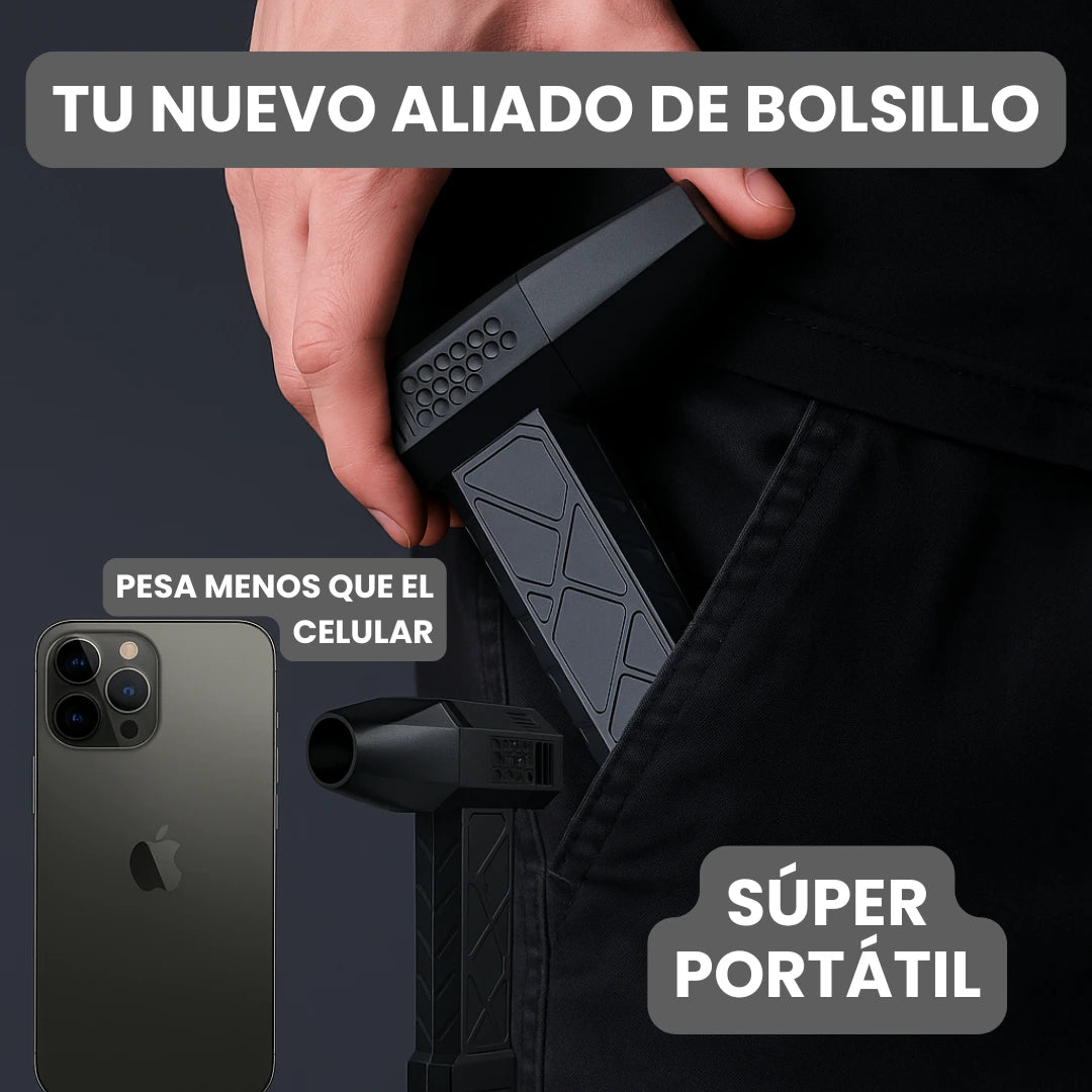 Mini Soplador Eléctrico Potente Limpieza Profunda con Linterna