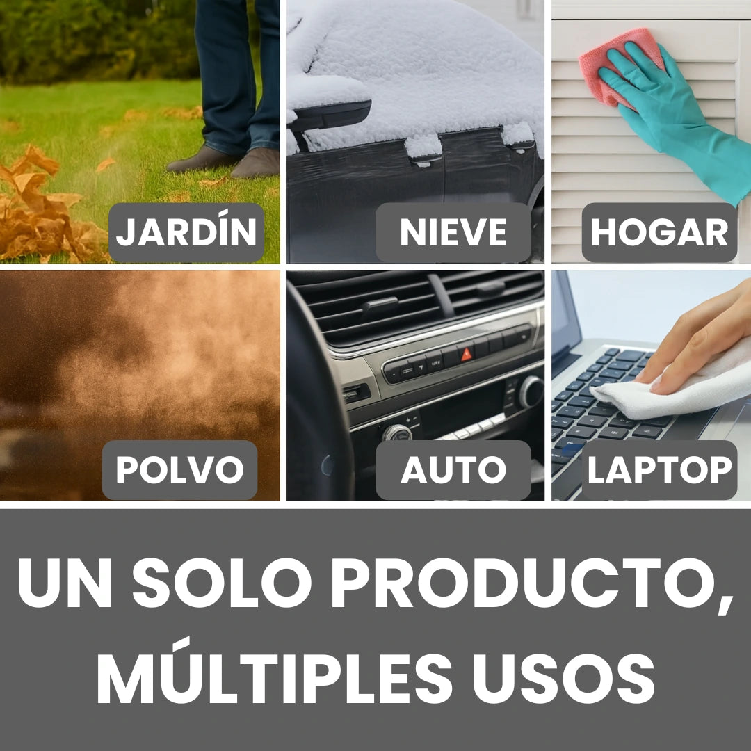 Mini Soplador Eléctrico Potente Limpieza Profunda con Linterna