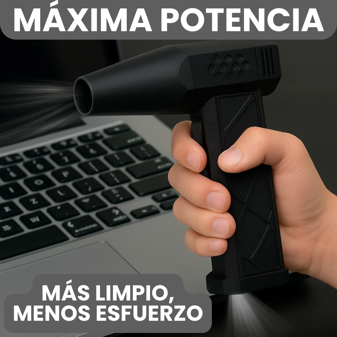 Mini Soplador Eléctrico Potente Limpieza Profunda con Linterna