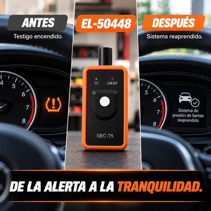 Calibrador Programador de Sensores TPMS EL-50448 — Reset de Presión de Llantas en Segundos
