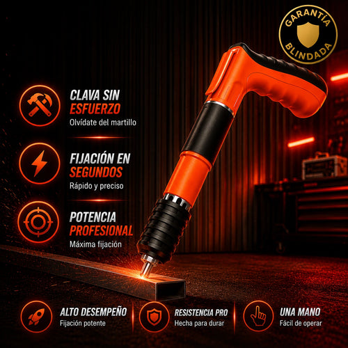 Pistola Fijadora de Clavos Portátil (100 Clavos Gratis🎁 + Kit Protector)