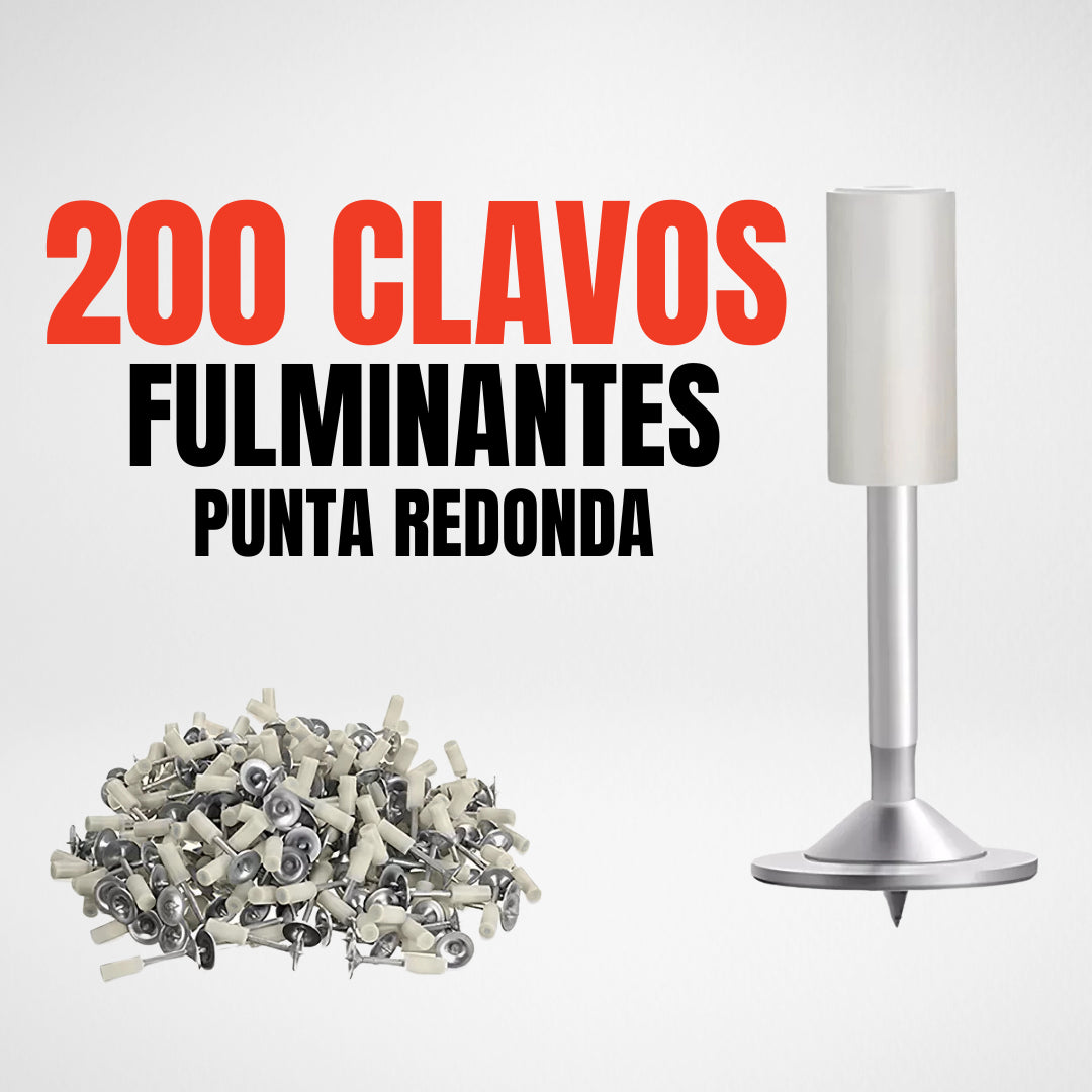 200 Piezas Clavos Fulminantes para Pistola Fijadora
