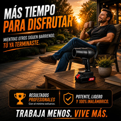 Soplador Turbo Inalámbrico Recargable para Limpieza y Secado Rápido