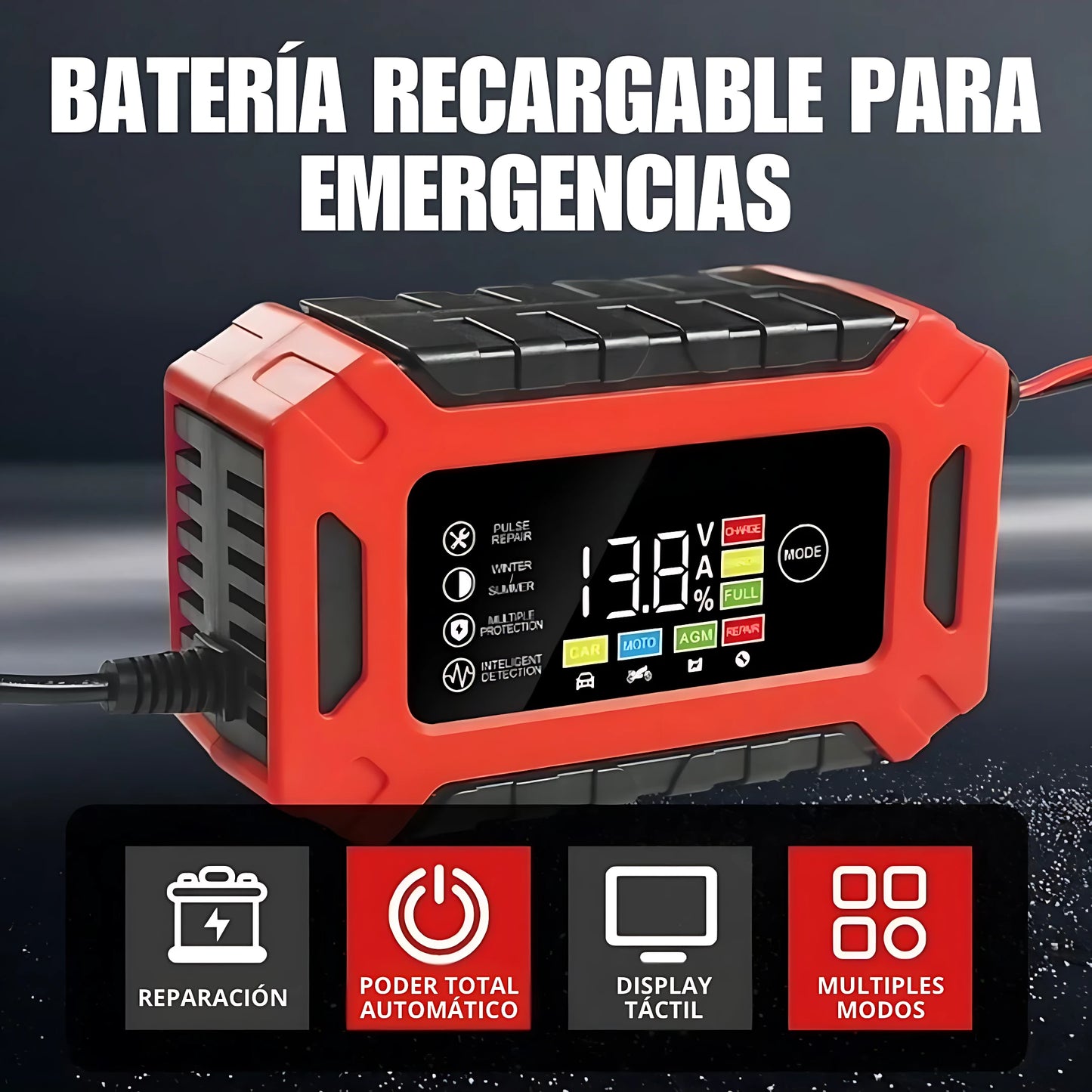 Cargador Inteligente de Batería Multivehículo Universal