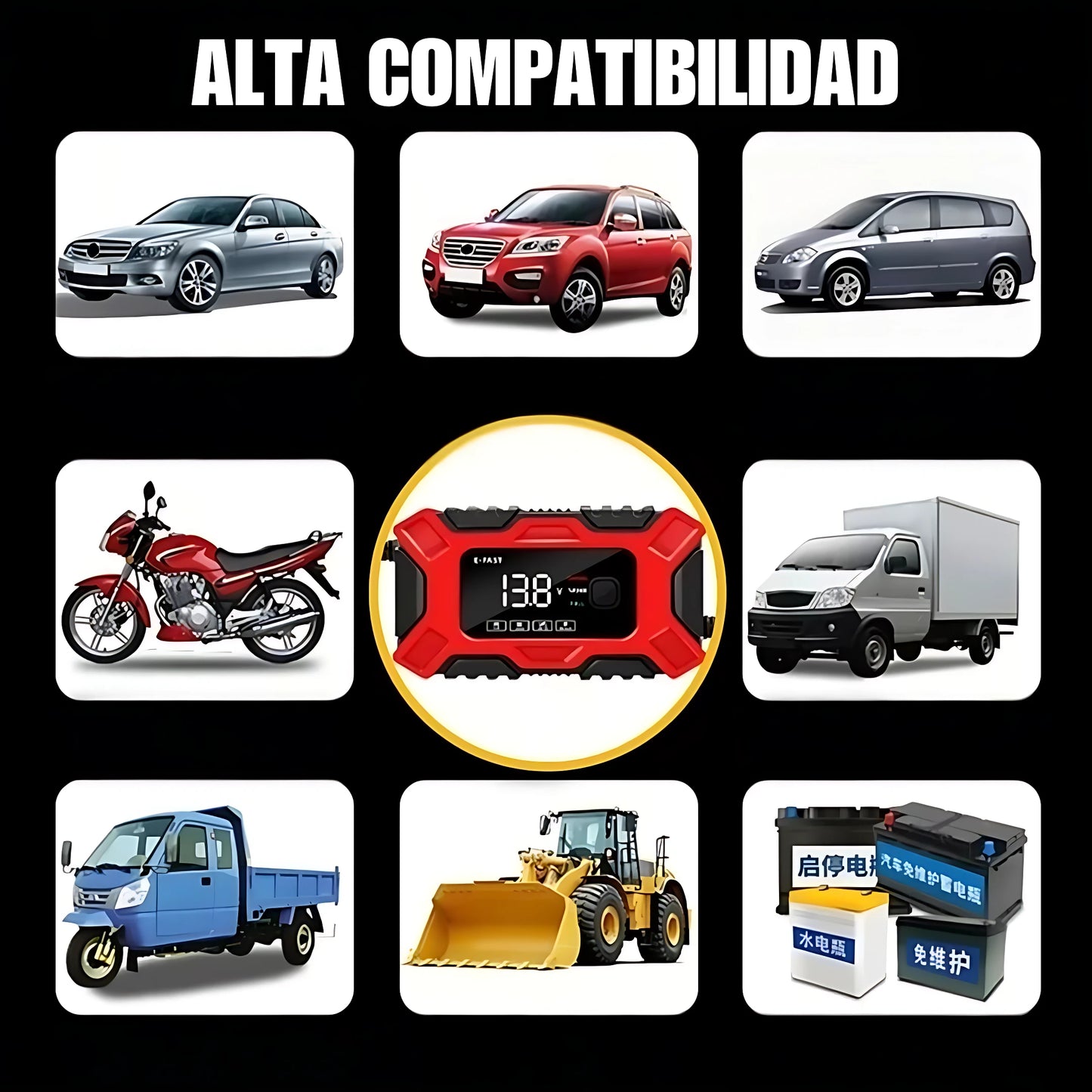 Cargador Inteligente de Batería Multivehículo Universal