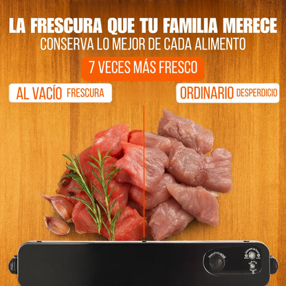 Selladora de Alimentos al Vacío (10 Bolsas Reutilizables Gratis🎁)