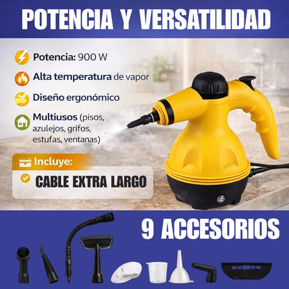 Limpiador de Vapor Portátil de Alta Temperatura para Hogar y Auto