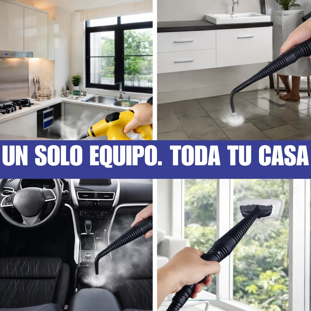 Limpiador de Vapor Portátil de Alta Temperatura para Hogar y Auto