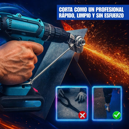 Adaptador de Taladro para Cortar Metales y Placas Fácilmente