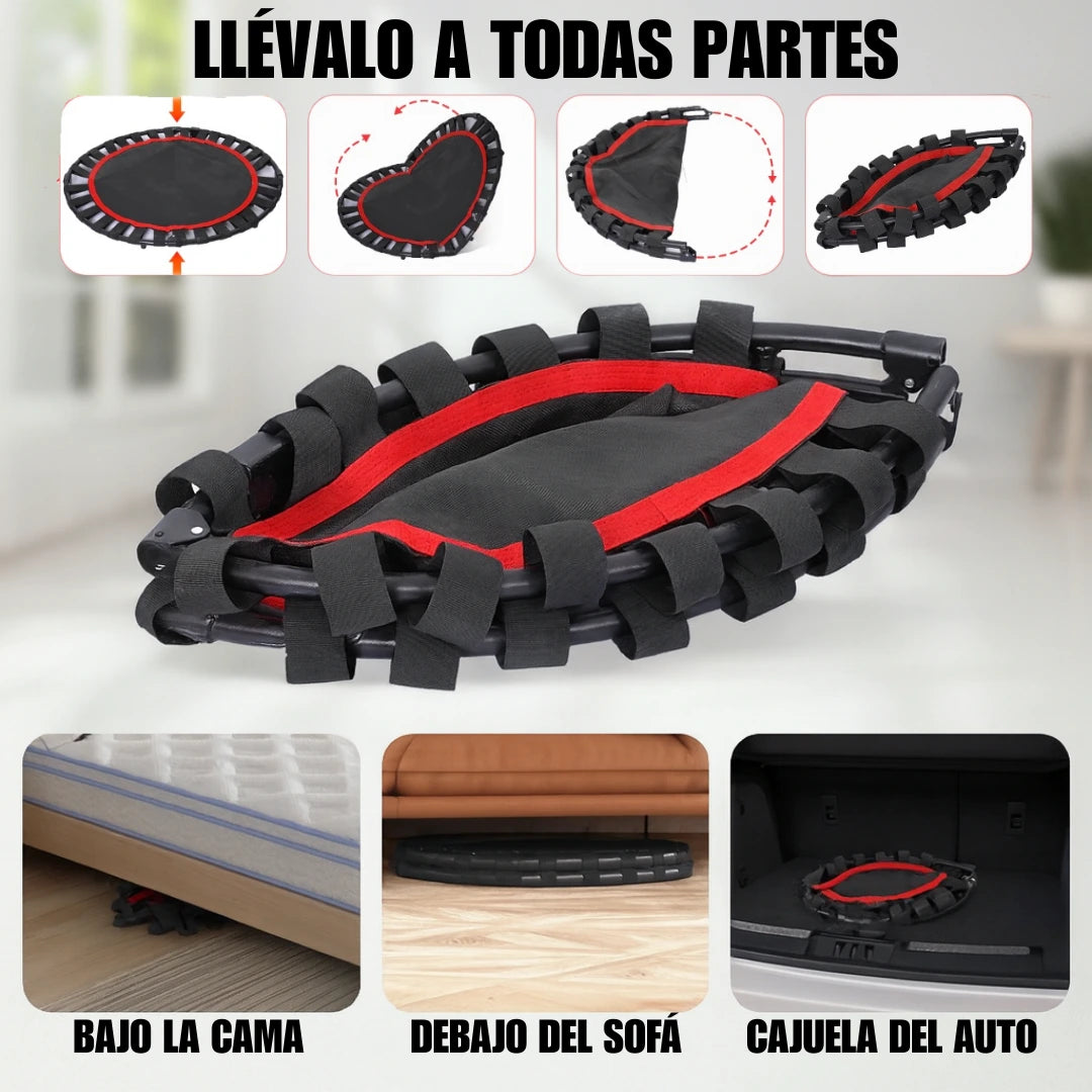 Trampolín Fitness Profesional (Incluye Rutina Principiantes y Dieta Personalizada)
