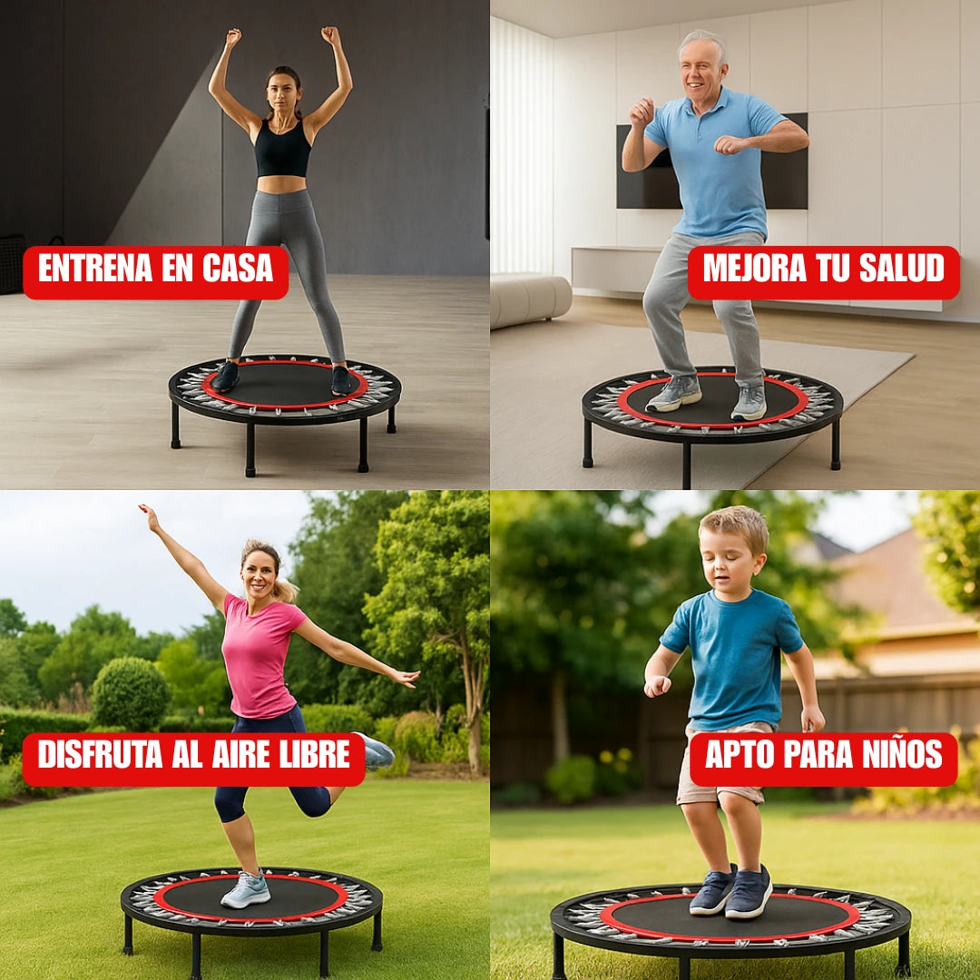 Trampolín Fitness Profesional (Incluye Rutina Principiantes y Dieta Personalizada)