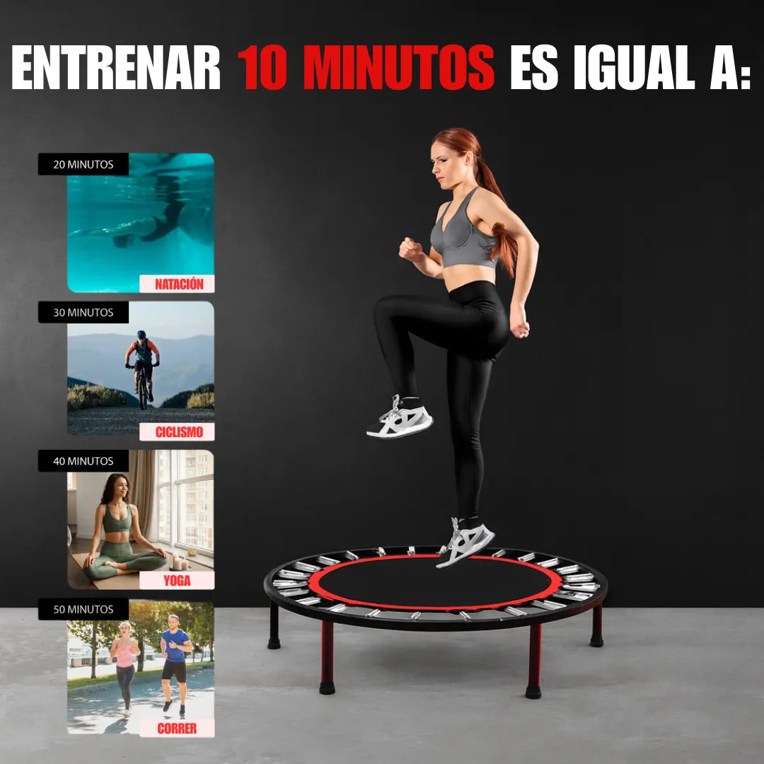 Trampolín Fitness Profesional (Incluye Rutina Principiantes y Dieta Personalizada)