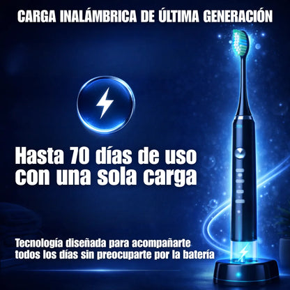 Cepillo Eléctrico Dental Recargable Portátil con 6 Cabezales y Estuche