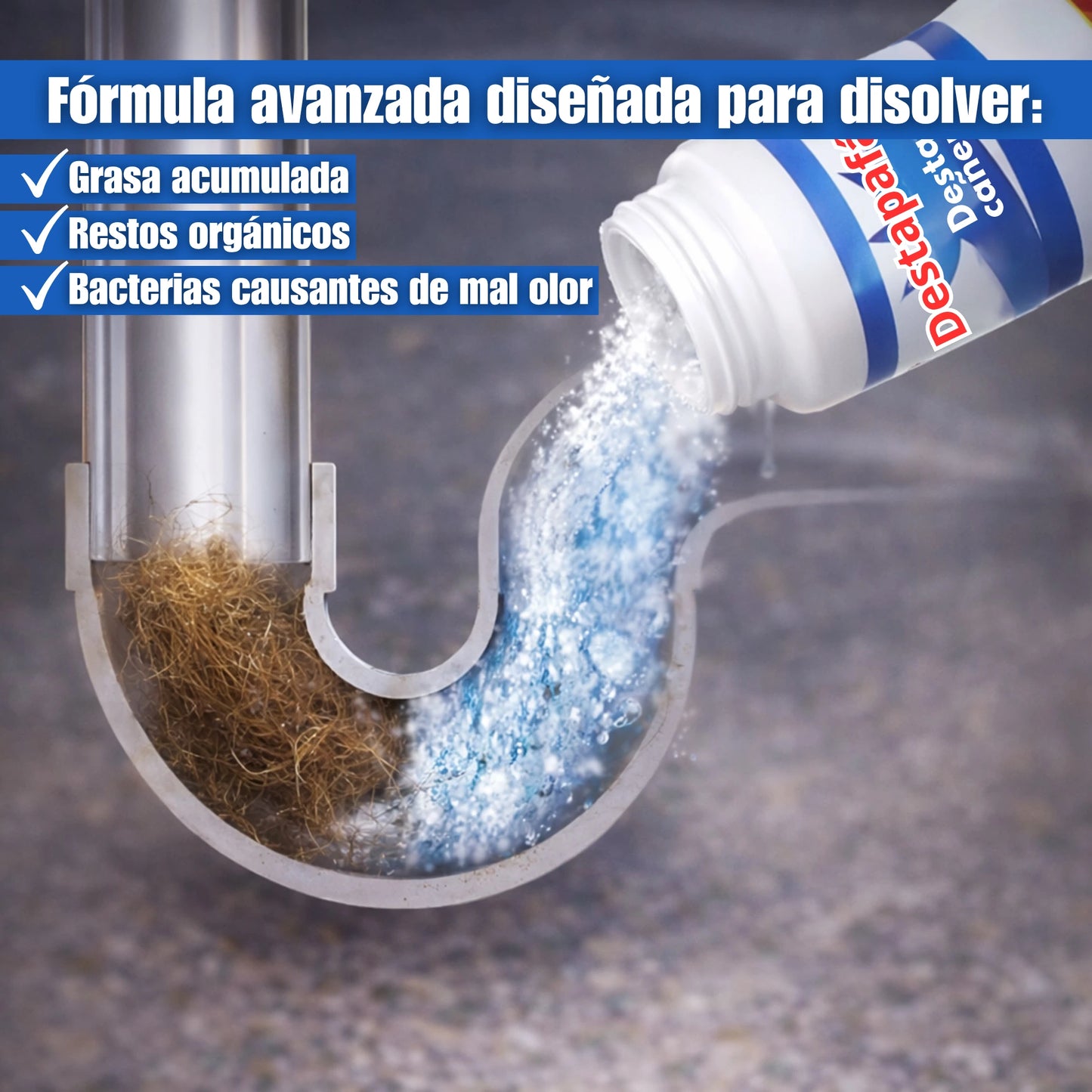 🎁4x1 Destapacaños en Polvo Exprés Potente (Paga 1, Recibe 4)