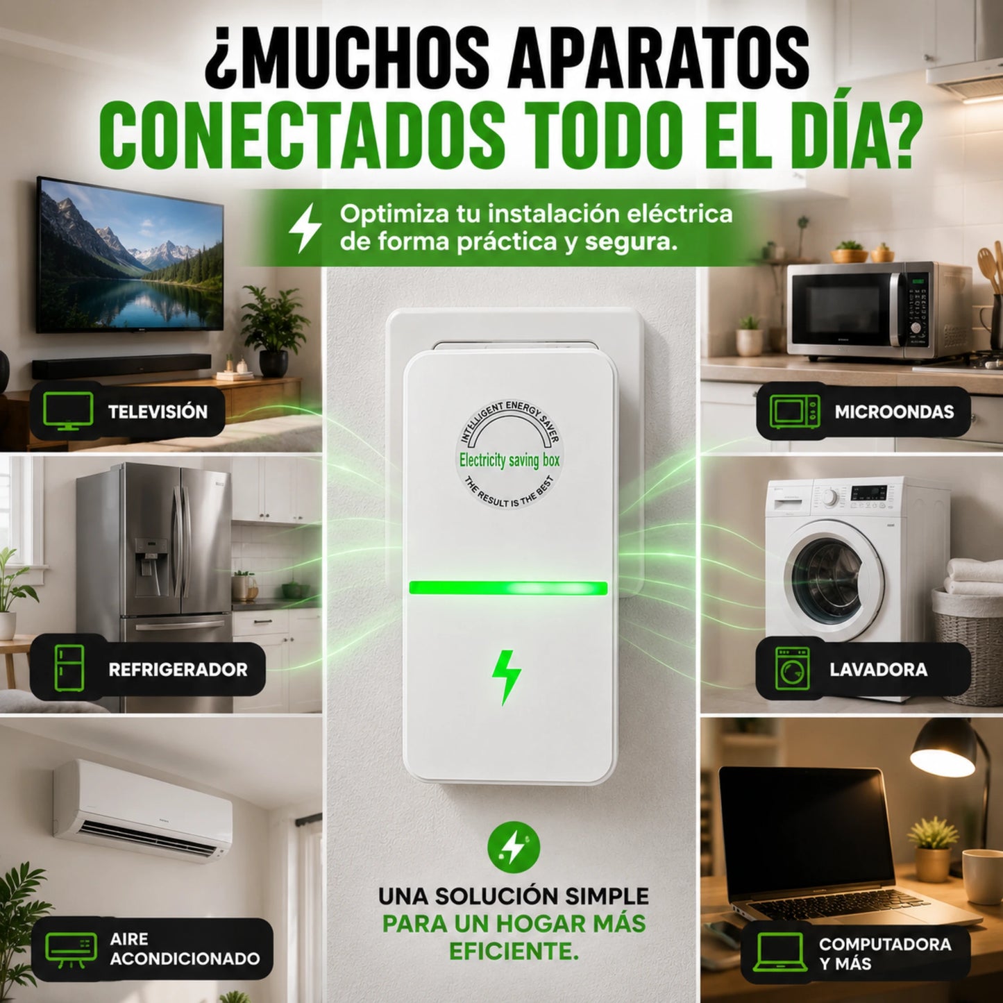 🎁2x1 Ahorrador de Energía Eléctrica con Capacitor 127V, Baja tu Recibo de Luz CFE