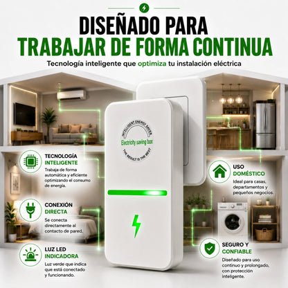 🎁2x1 Ahorrador de Energía Eléctrica con Capacitor 127V, Baja tu Recibo de Luz CFE