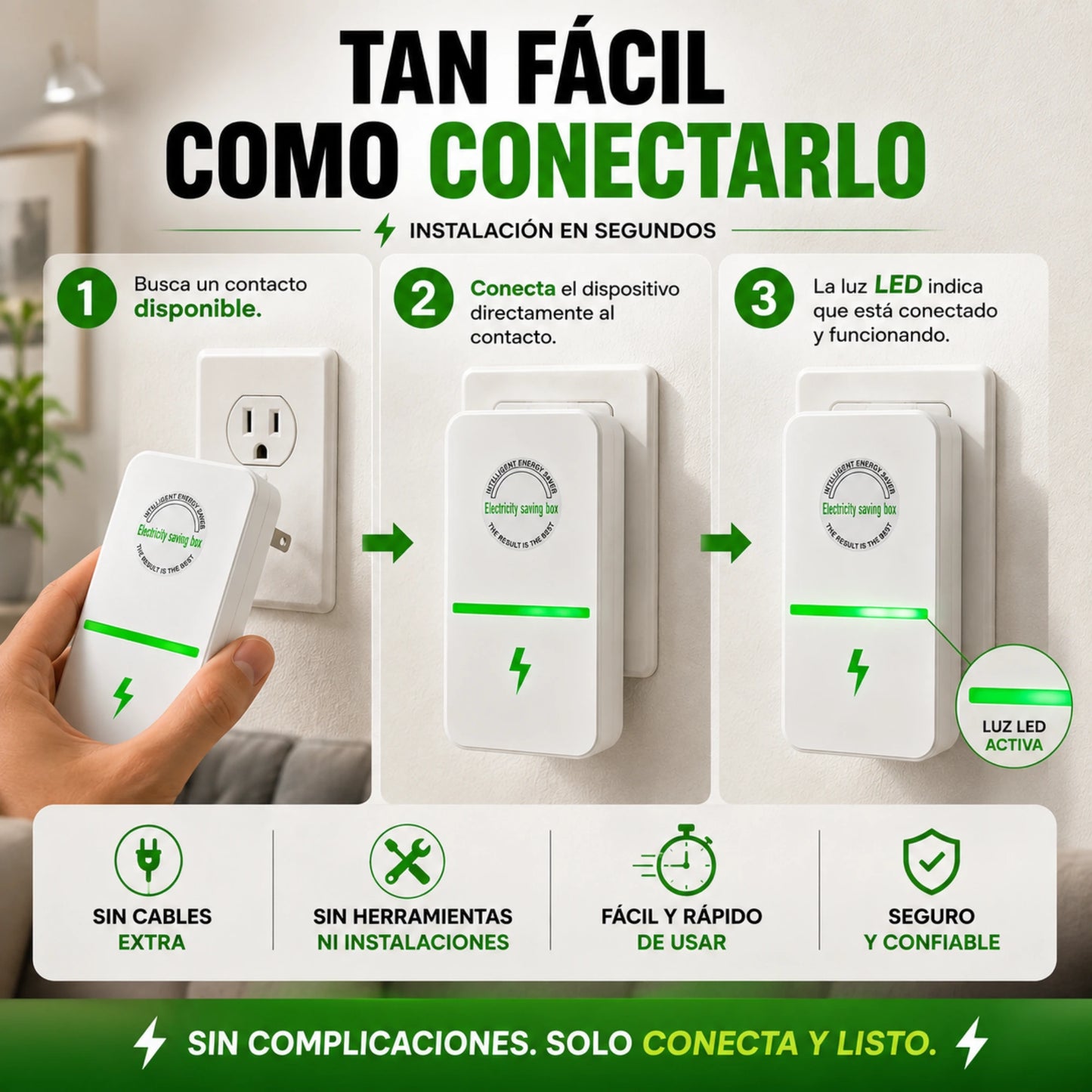🎁2x1 Ahorrador de Energía Eléctrica con Capacitor 127V, Baja tu Recibo de Luz CFE