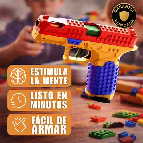 Pistola de Juguete Armable Multicolor tipo LEGO