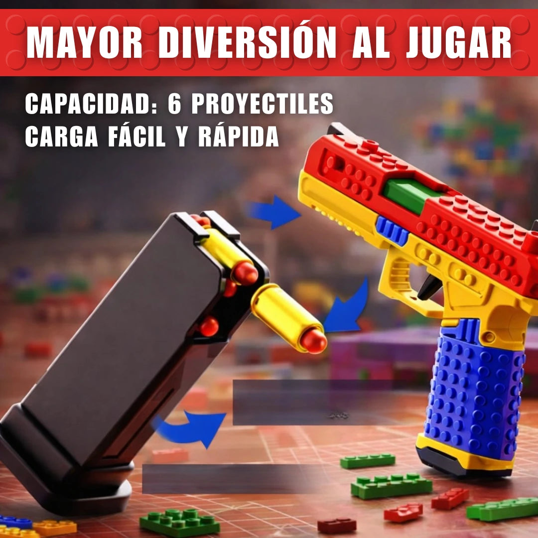 Pistola de Juguete Armable Multicolor tipo LEGO