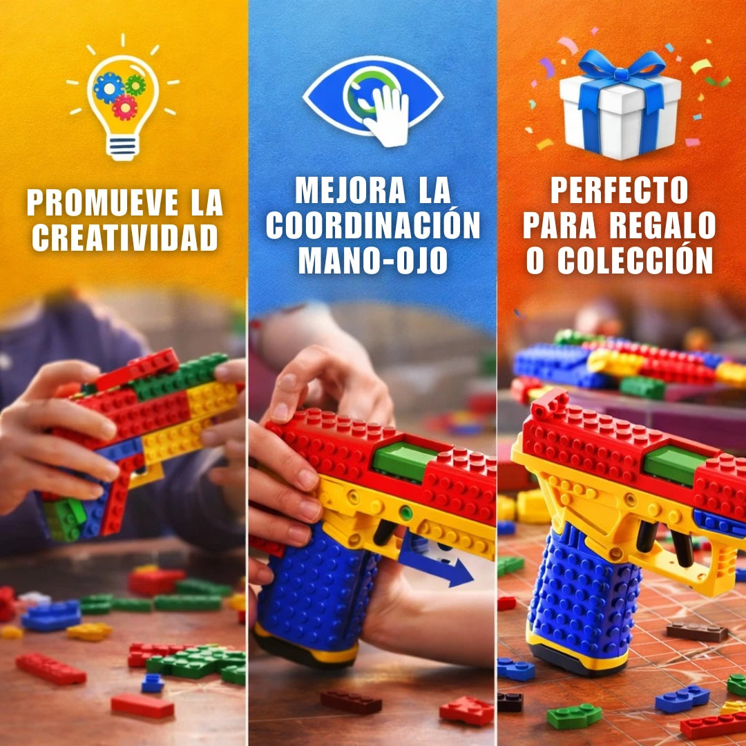 Pistola de Juguete Armable Multicolor tipo LEGO