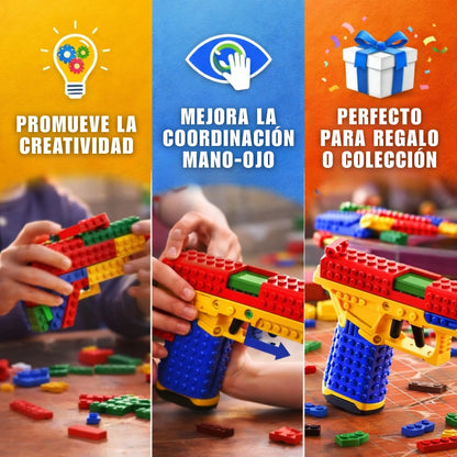 Pistola de Juguete Armable Multicolor tipo LEGO