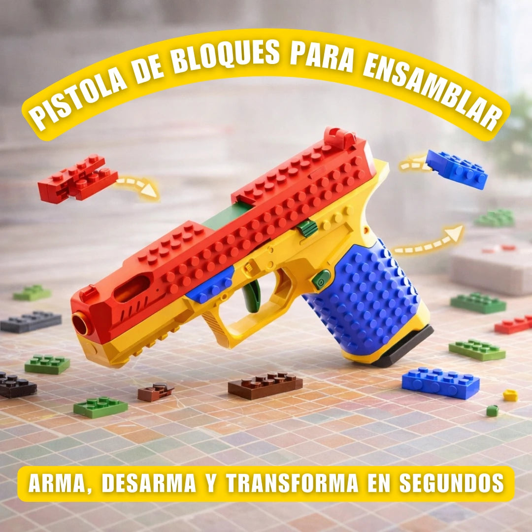 Pistola de Juguete Armable Multicolor tipo LEGO