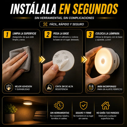 🎁4x1 Luz Led Recargable con Sensor Movimiento (Paga 1, Recibe 4)