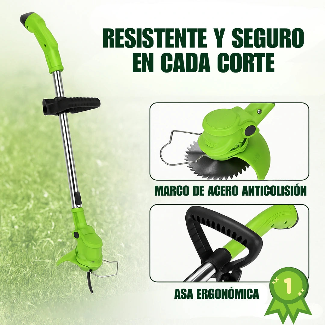 Cortadora de Pasto Inalámbrica Potente y Profesional (2 Baterías de Regalo🎁)