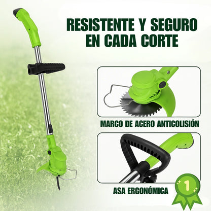 Cortadora de Pasto Inalámbrica Potente y Profesional (2 Baterías de Regalo🎁)