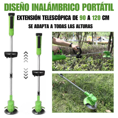 Cortadora de Pasto Inalámbrica Potente y Profesional (2 Baterías de Regalo🎁)