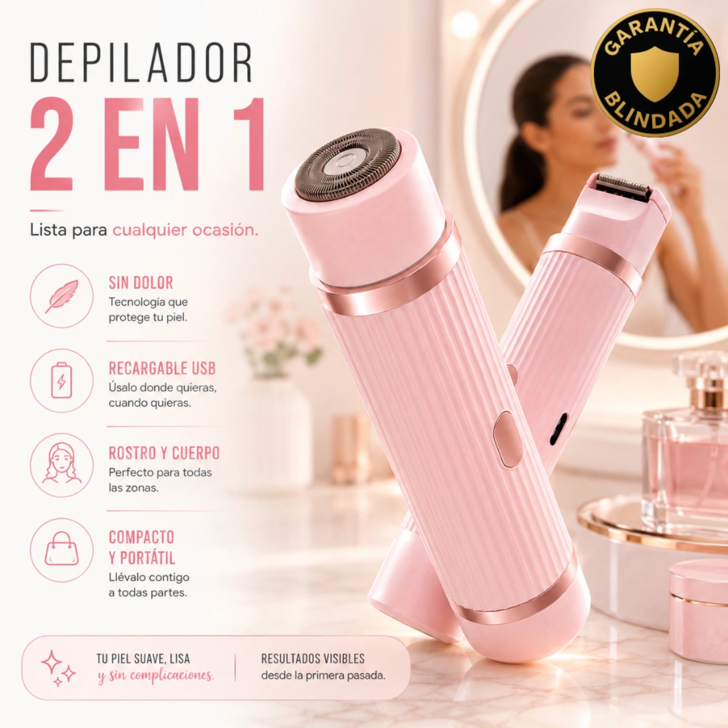 Depiladora 2 en 1