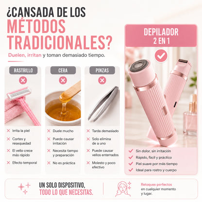 Depiladora 2 en 1