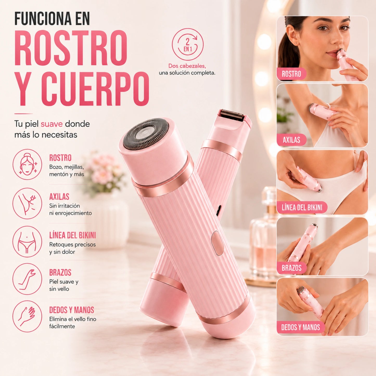 Depiladora 2 en 1