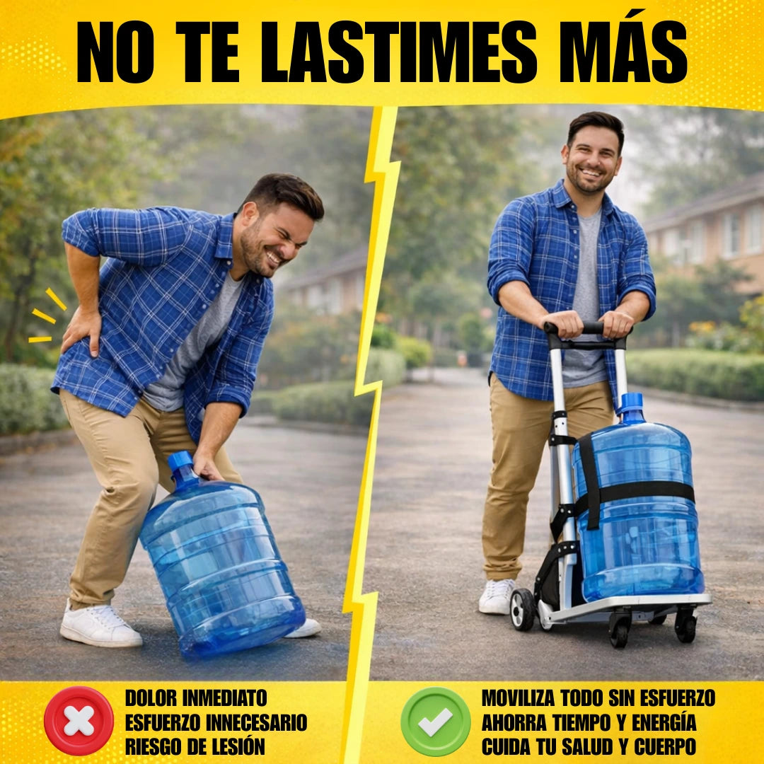 Diablito Carrito de Carga Plegable Portátil de Acero hasta 75kg