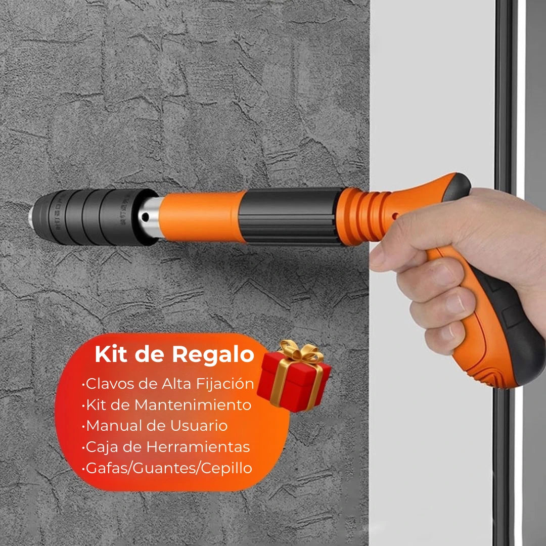 Pistola Fijadora de Clavos Portátil (Kit Protector y Clavos Gratis🎁)