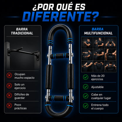 Ejercitador de Brazos, Pecho, Espalda con Resistencia Ajustable Entrenamiento Portátil