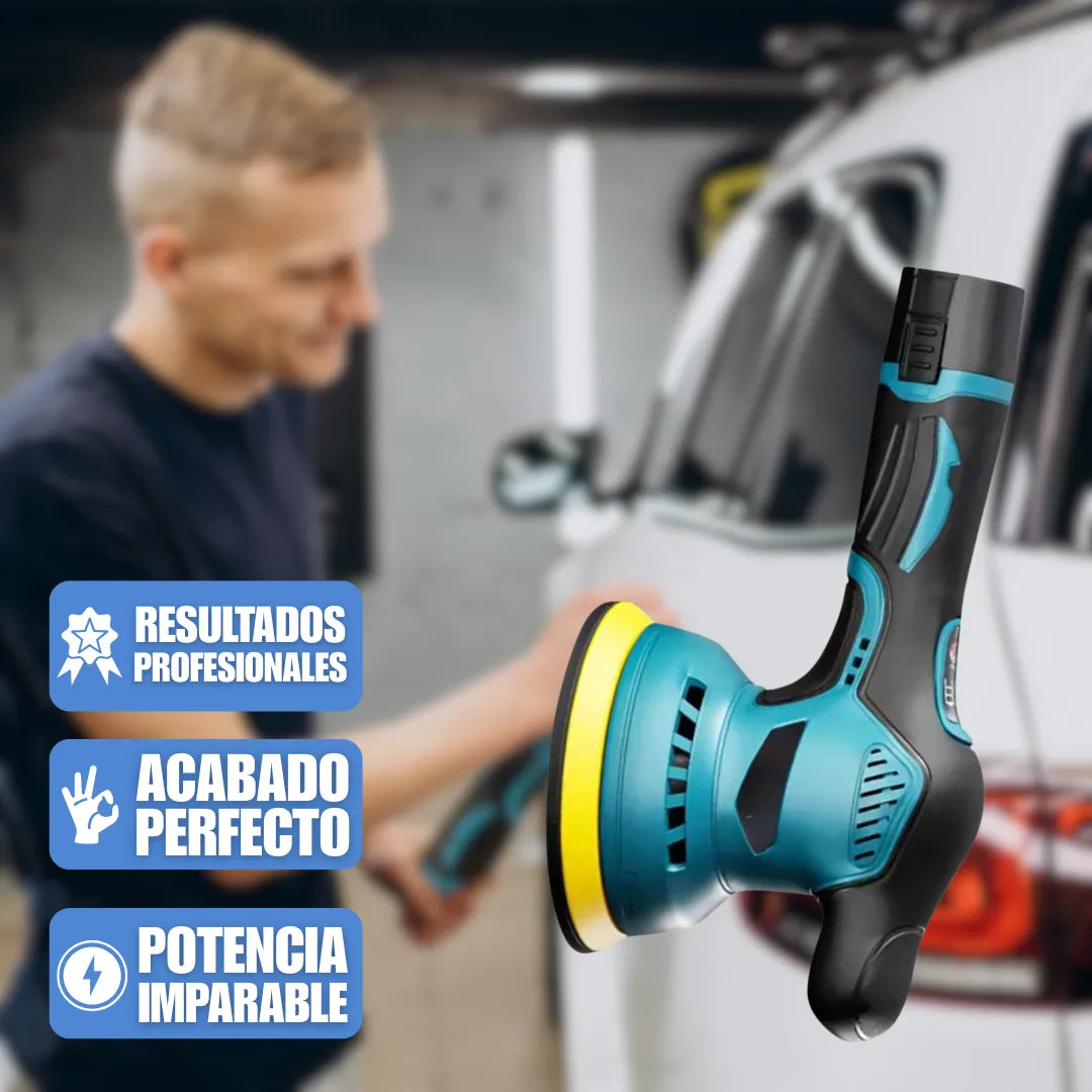 Pulidora Lijadora Eléctrica Inalámbrica para Autos, Madera, Metal