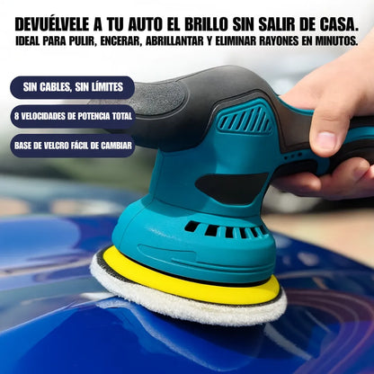 Pulidora Lijadora Eléctrica Inalámbrica para Autos, Madera, Metal