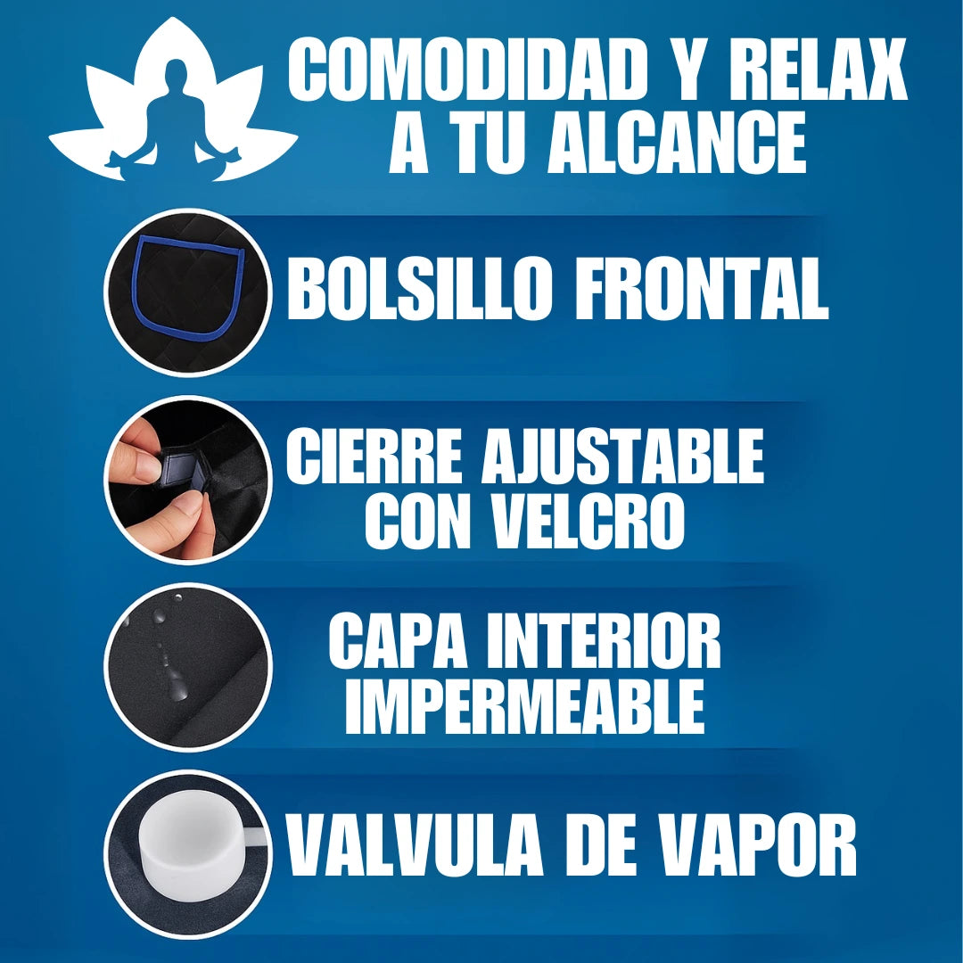 Sauna Portátil Antiestrés para Eliminar Toxinas y Dolor Muscular