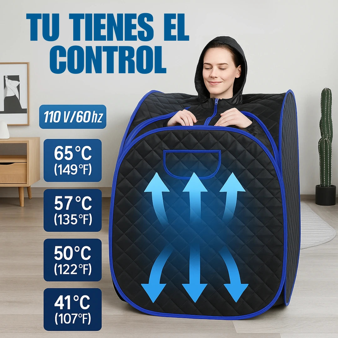 Sauna Portátil Antiestrés para Eliminar Toxinas y Dolor Muscular