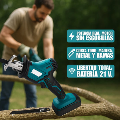 Sierra Eléctrica Recíproca Inalámbrica para Madera, Plástico, Metal