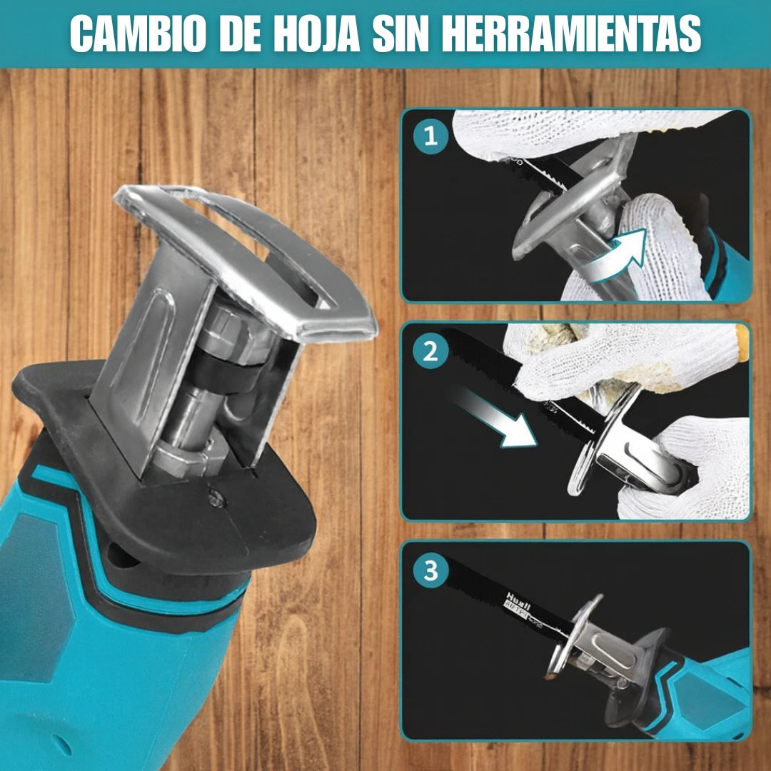 Sierra Eléctrica Recíproca Inalámbrica para Madera, Plástico, Metal