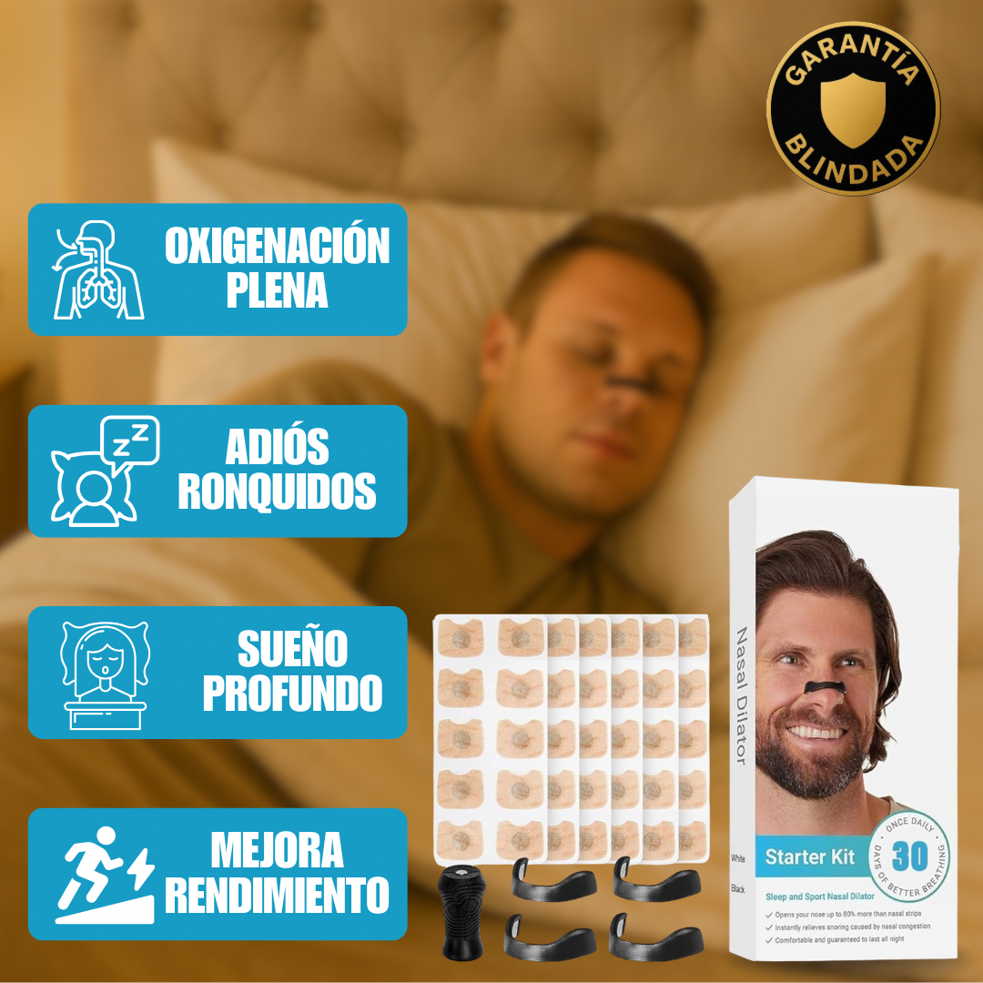 🎁2x1 Kit de Tiras Dilatadoras Nasales Magnéticas Multifunción