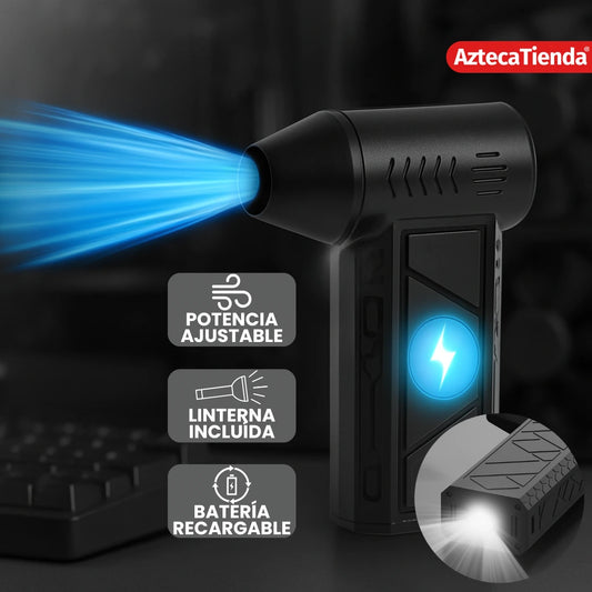 Mini Soplador Eléctrico Potente Limpieza Profunda con Linterna