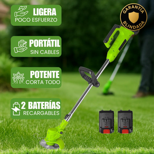 Cortadora de Pasto Inalámbrica Potente y Profesional (2 Baterías de Regalo🎁)