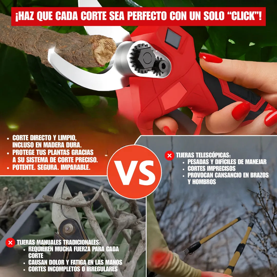Tijera Profesional Eléctrica Inalámbrica para Poda y Corte