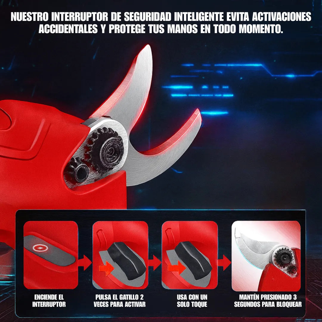 Tijera Profesional Eléctrica Inalámbrica para Poda y Corte